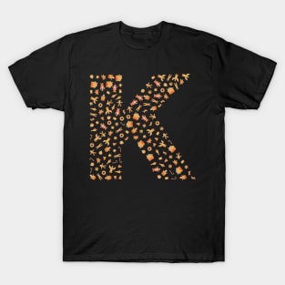 Letter K Initial Christmas Decorations Gingerbread T-Shirt